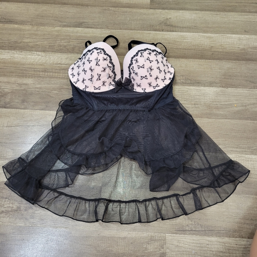Victoria's Secret Babydoll Sheer Lace Size 36D Teddy Sexy Nightie